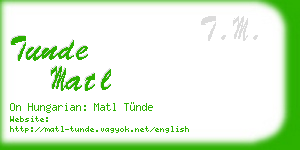 tunde matl business card